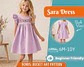 Girls Flutter Sleeve Embroidered Dress Sewing Pattern - thumbnail 1