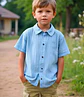 Boys Short Sleeve Button-Up Shirt Sewing Pattern - thumbnail 2