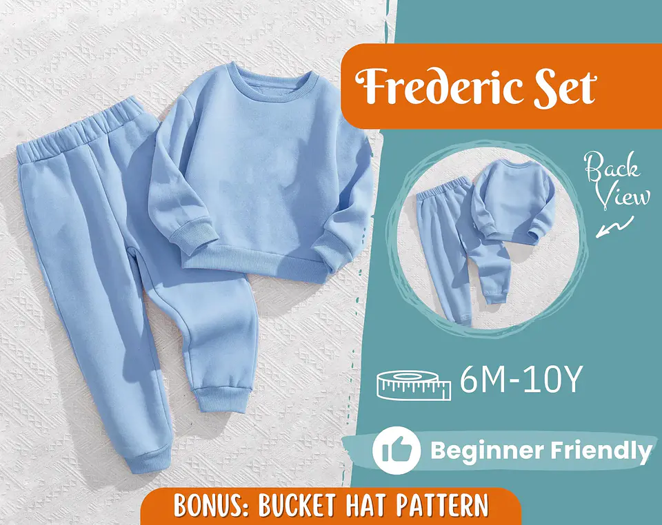 Kids Sweatshirt and Jogger Set Sewing Pattern 1