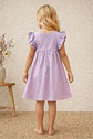 Girls Flutter Sleeve Embroidered Dress Sewing Pattern - thumbnail 3