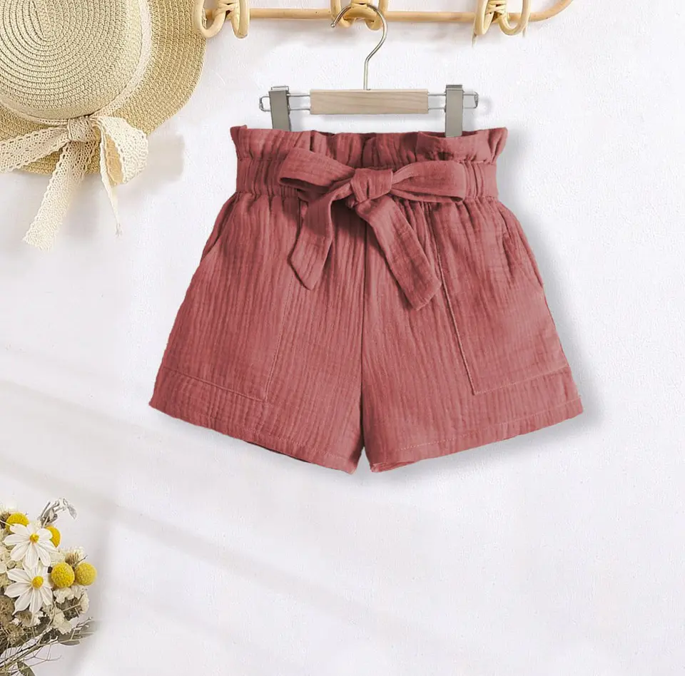 Girls Paperbag Waist Shorts Sewing Pattern 2