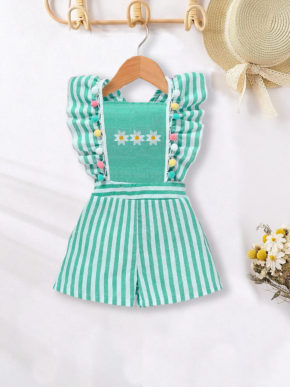Girls' Flutter Sleeve Short Romper Sewing Pattern 2