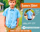 Boys Short Sleeve Button-Up Shirt Sewing Pattern - thumbnail 4