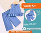 Girls Peplum Top and Wide Leg Pants Set Sewing Pattern - thumbnail 1