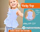 Girls Bow Front Peplum Top Sewing Pattern - thumbnail 1