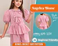 Girls Bow Front Peplum Top Sewing Pattern - thumbnail 1
