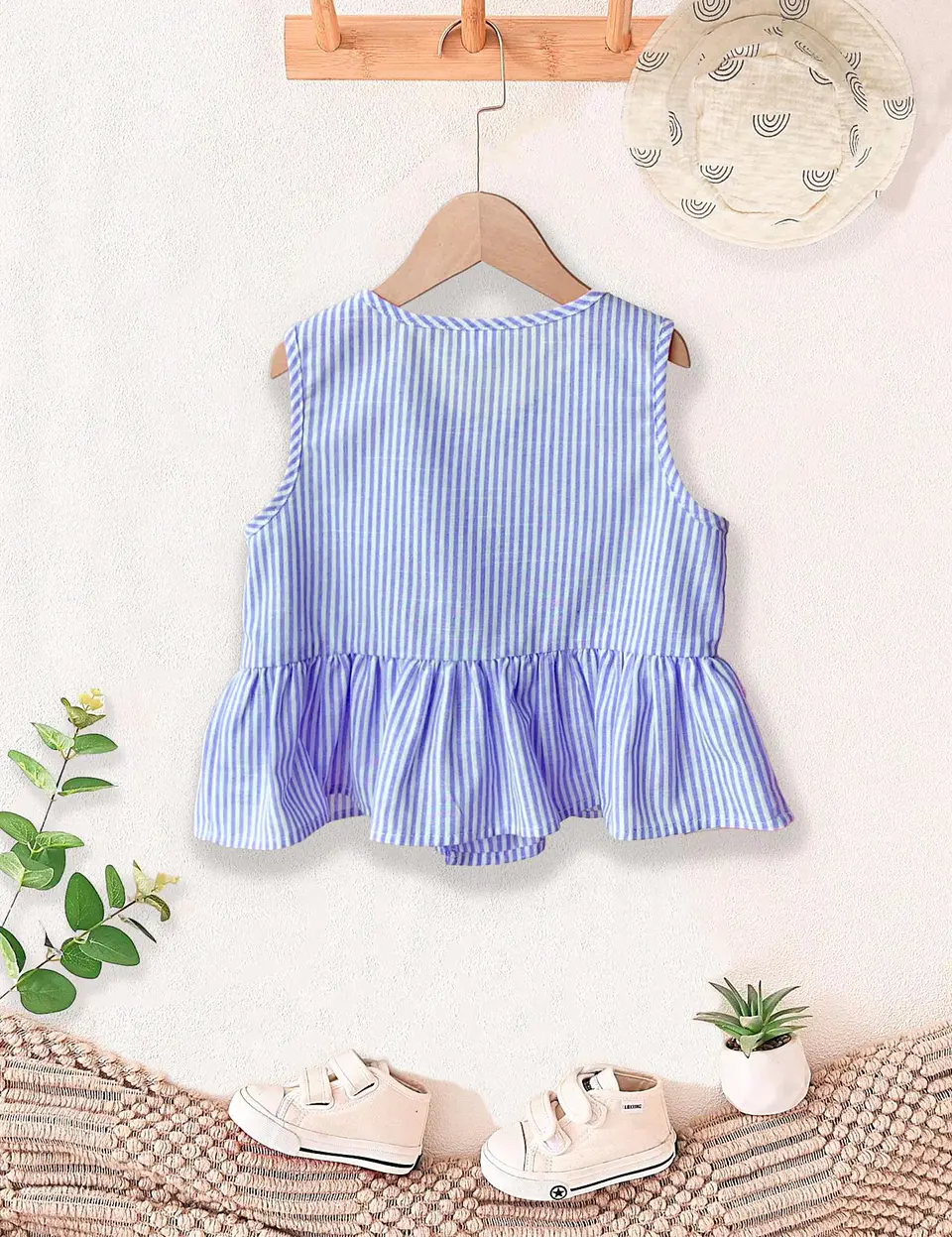 Girls Bow Front Peplum Top Sewing Pattern 2