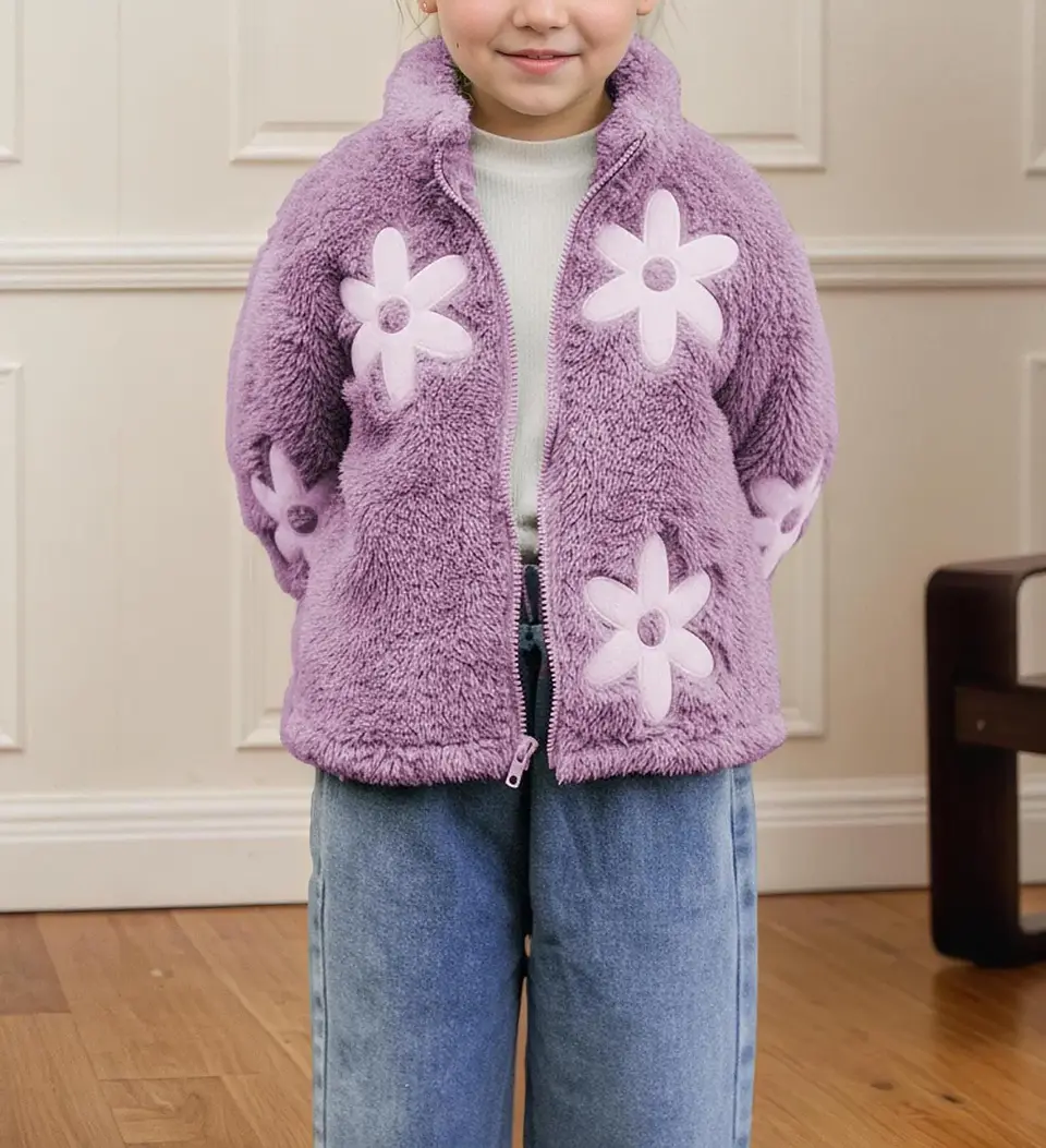 Girls Zip-Up Fleece Jacket Sewing Pattern 3