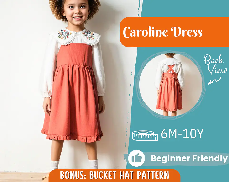 Girl Dress Sewing Pattern, Toddlers Pattern 1