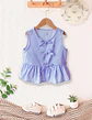 Girls Bow Front Peplum Top Sewing Pattern - thumbnail 3