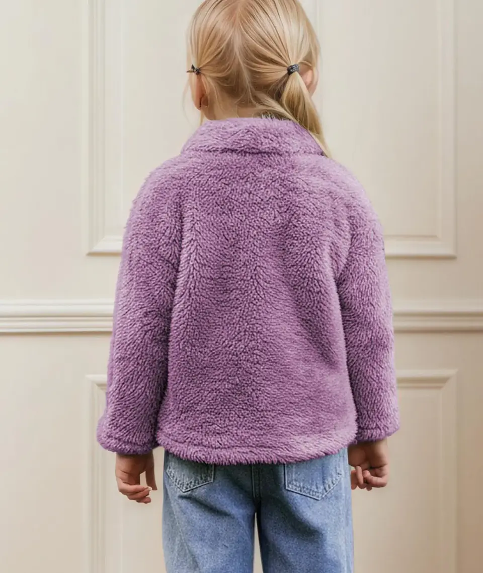 Girls Zip-Up Fleece Jacket Sewing Pattern 4