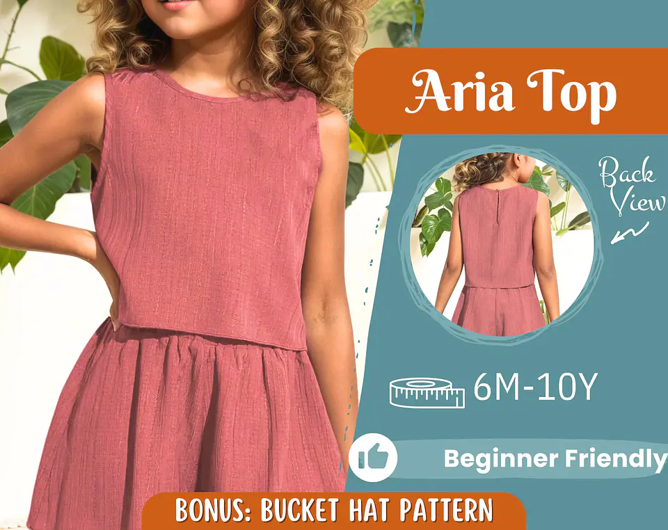 Summer Tank Top Sewing Pattern for Kids 1