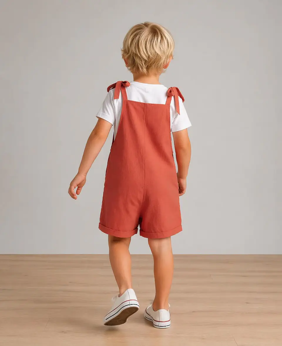 Kids Tie Shoulder Romper Sewing Pattern 2