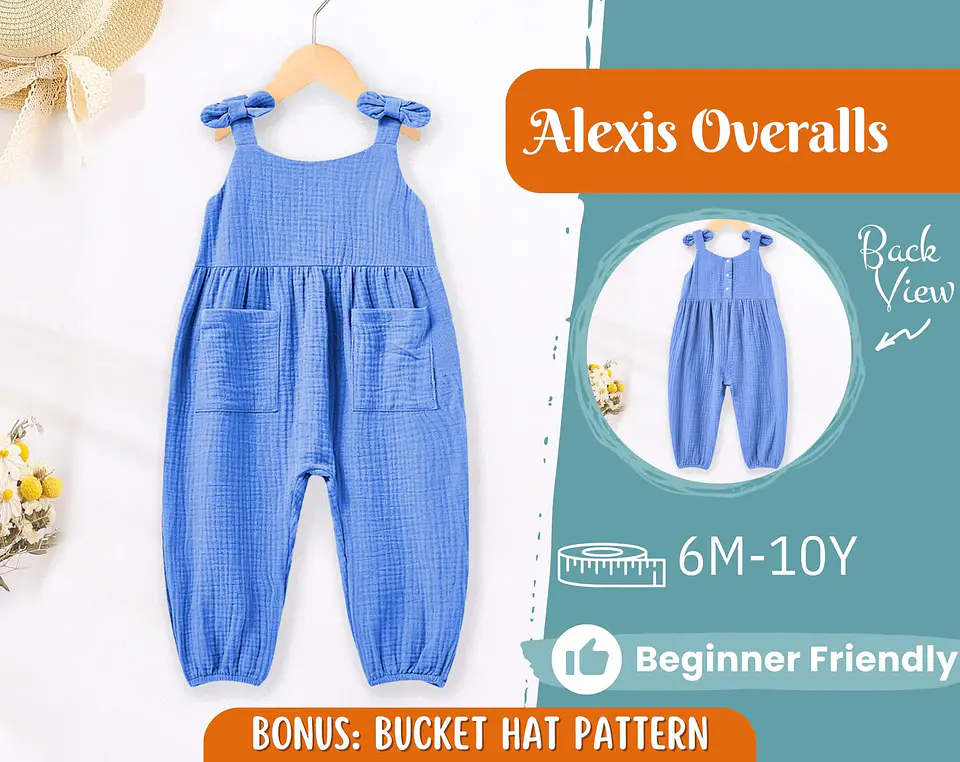 Kids Tie Strap Romper Sewing Pattern 1