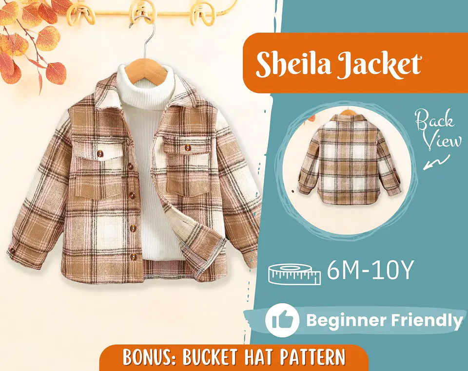 Kids Shacket Sewing Pattern for Kids 1