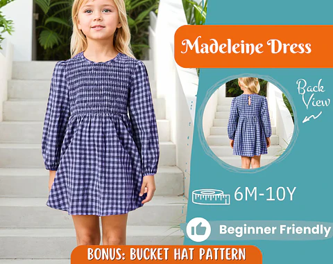 Girls Smocked Dress Sewing Pattern