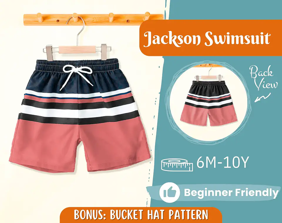 Swimsuit Sewing Pattern for Boy 1