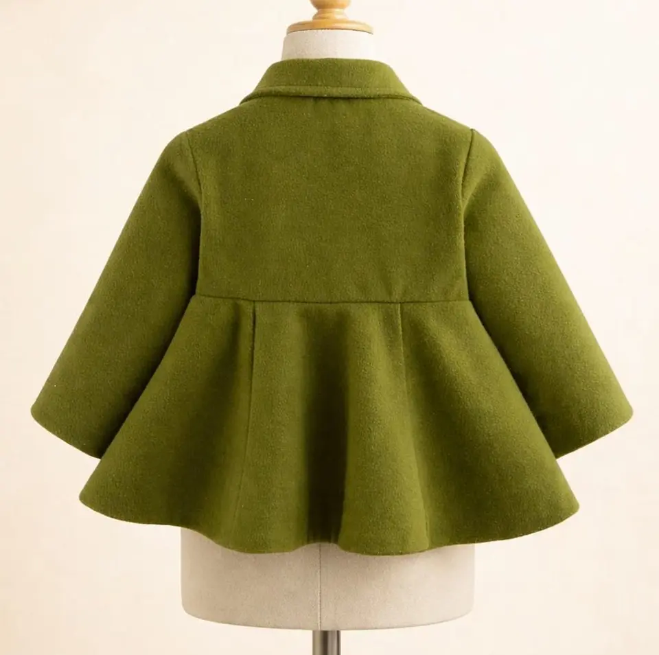 Girls Double Breasted Coat Pattern 2