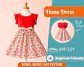 Girls  Ruffle Sleeve  Dress Sewing Pattern PDF - thumbnail 1