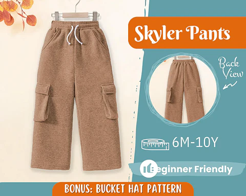 Kids Cargo Sweatpants Sewing Pattern