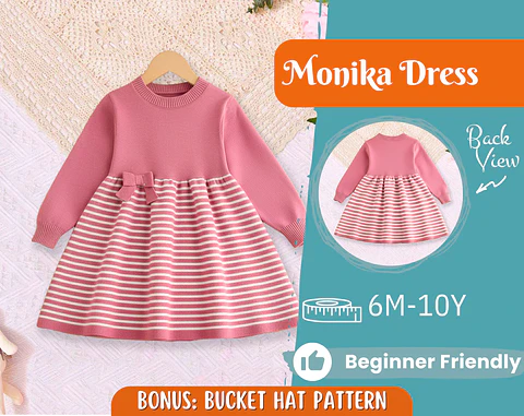 Baby and Girls Sweater Dress Sewing Pattern