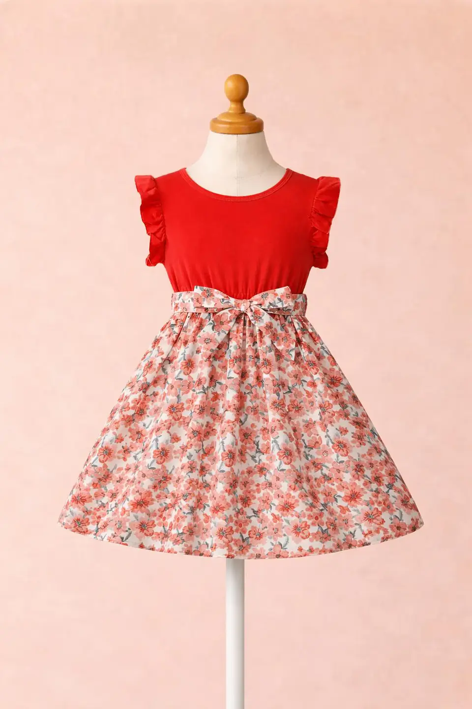 Girls  Ruffle Sleeve  Dress Sewing Pattern PDF 2