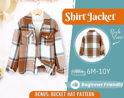 Kids Shirt Jacket Sewing Pattern