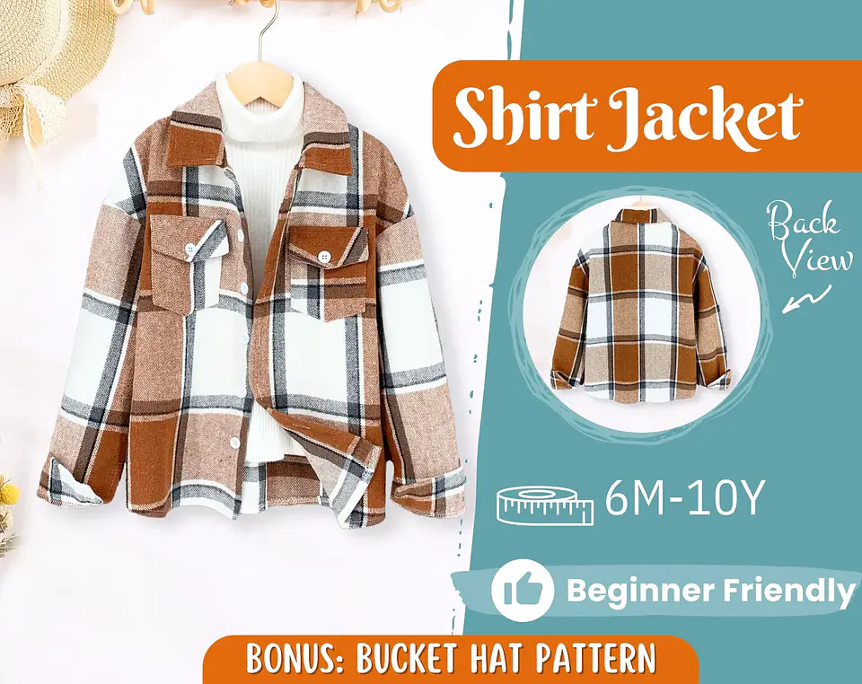 Kids Shirt Jacket Sewing Pattern 1