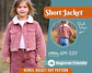 Girls Sherpa Collar Corduroy Jacket Sewing Pattern - thumbnail 1