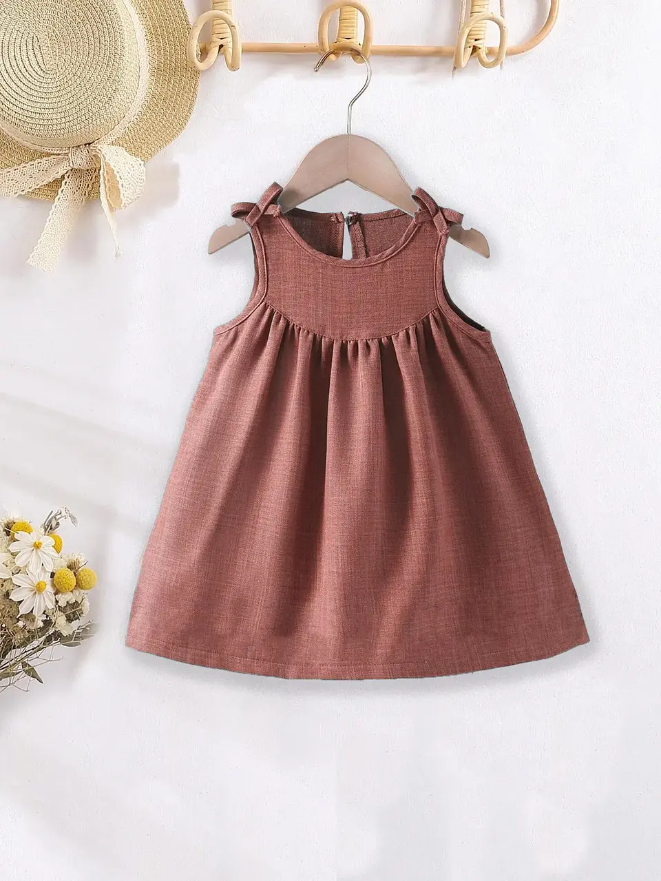 Girls Tie Shoulder Pinafore Dress Sewing Pattern PDF 3