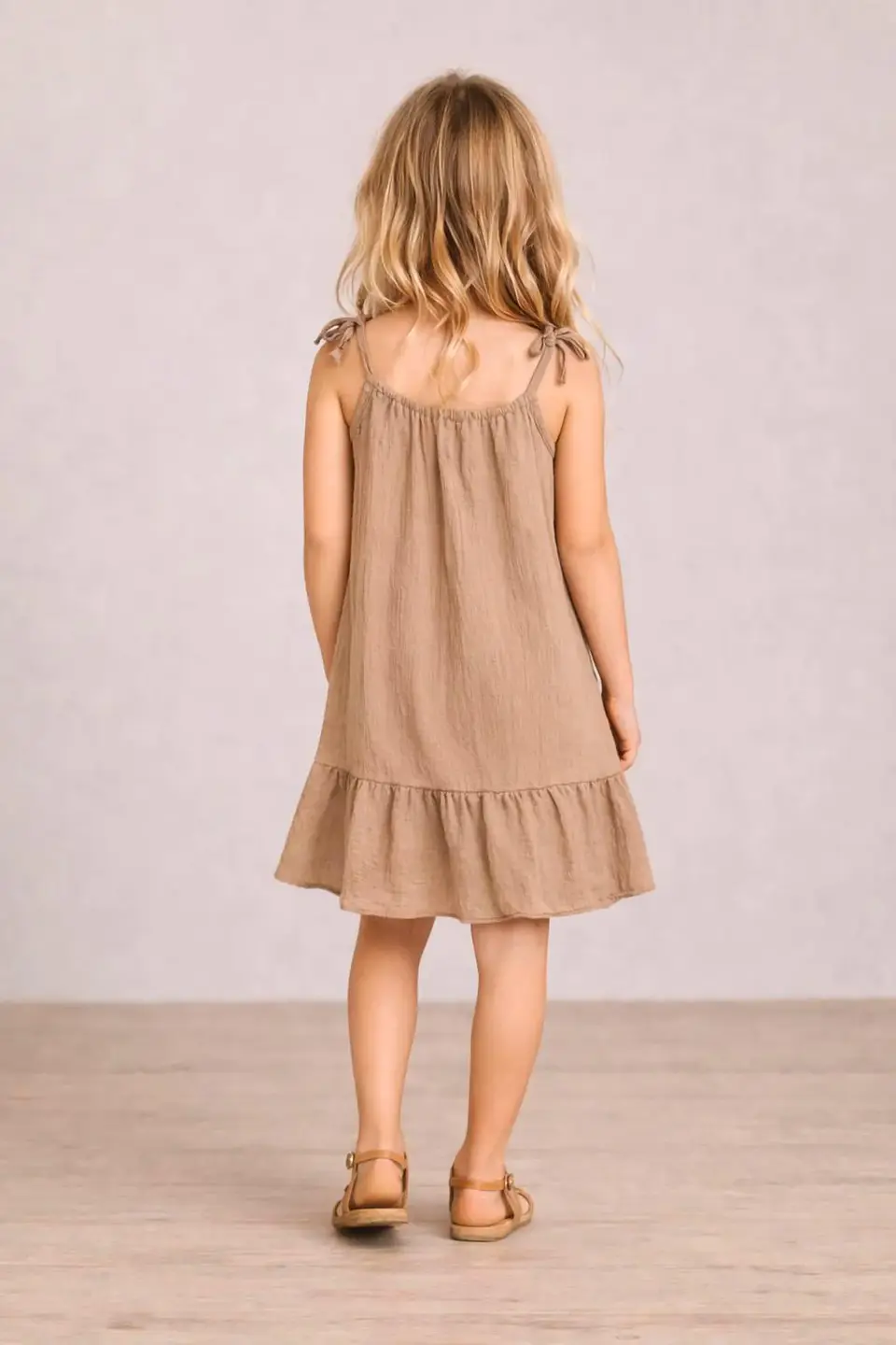 Girls Tie Shoulder Ruffle Dress Sewing Pattern 2