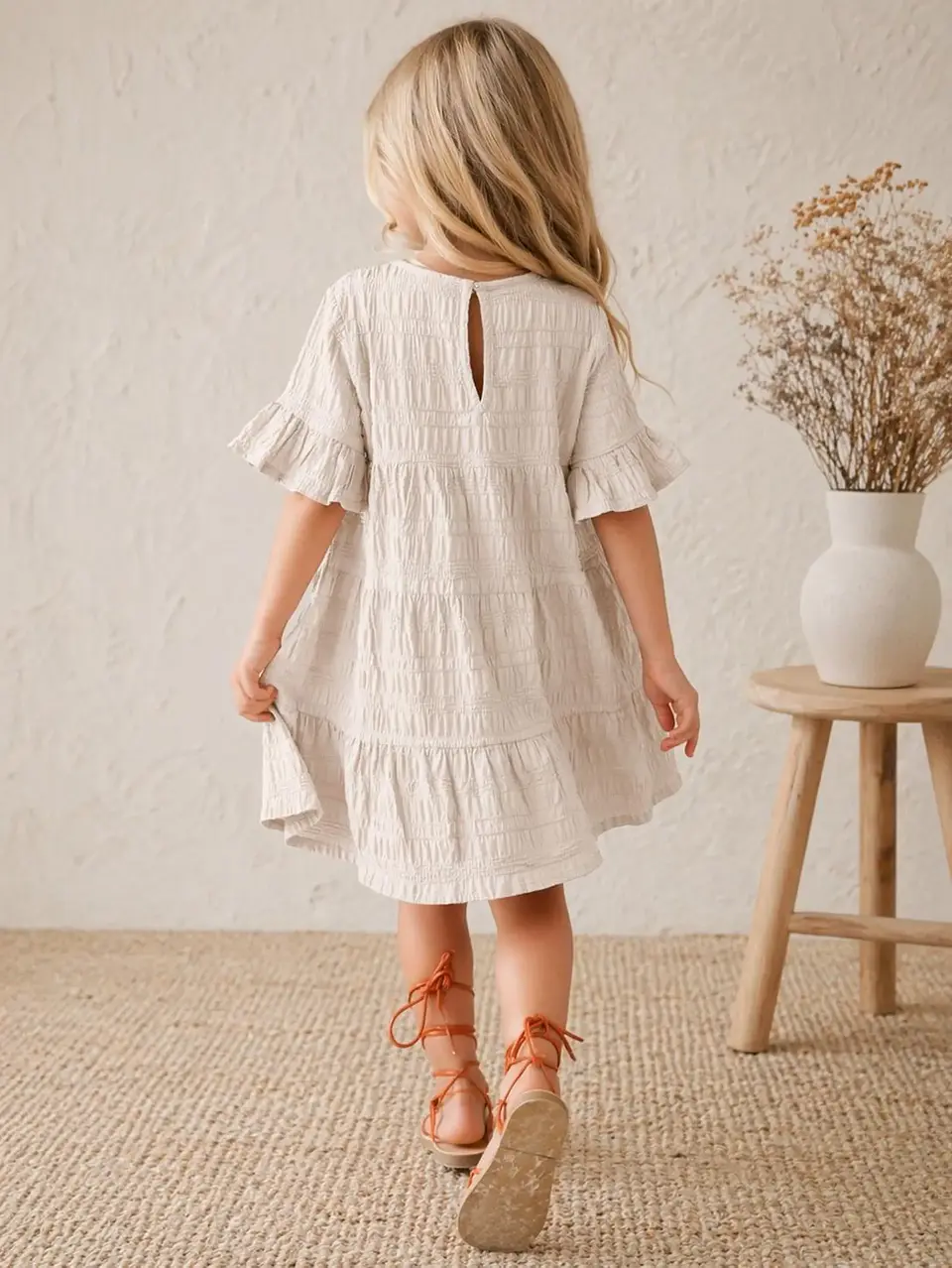 Girls Smocked Tiered Dress Sewing Pattern 2