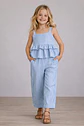 Girls Ruffle Top and Wide Leg Pants Sewing Pattern - thumbnail 2