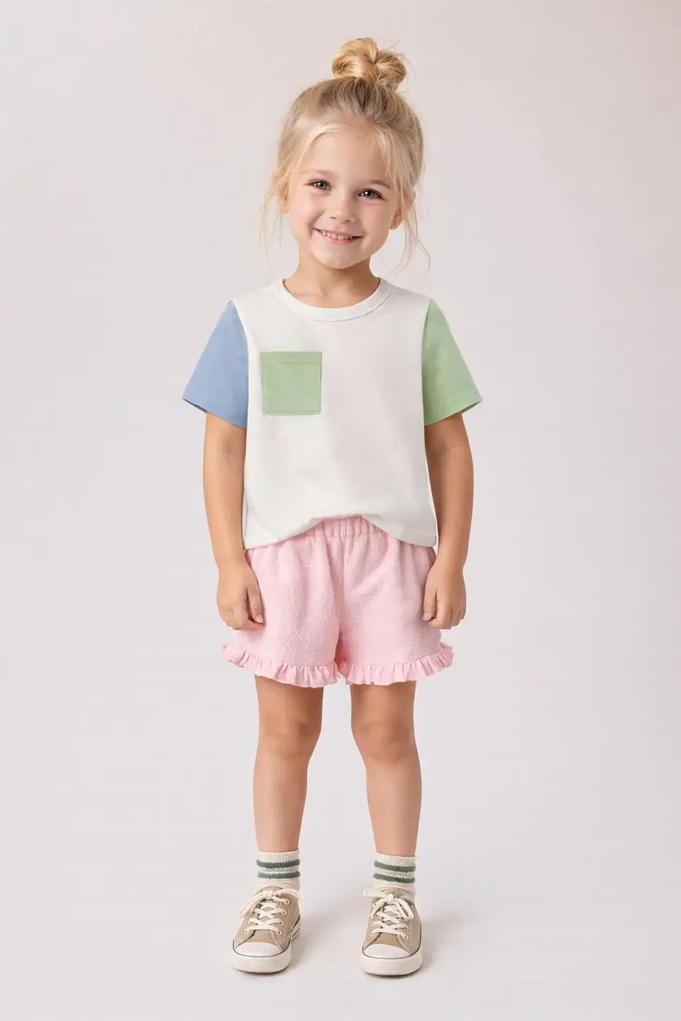 Kids T-Shirt & Ruffle Shorts Sewing Pattern 3