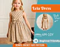 Girls Empire Waist Bow Dress Sewing Pattern - thumbnail 1