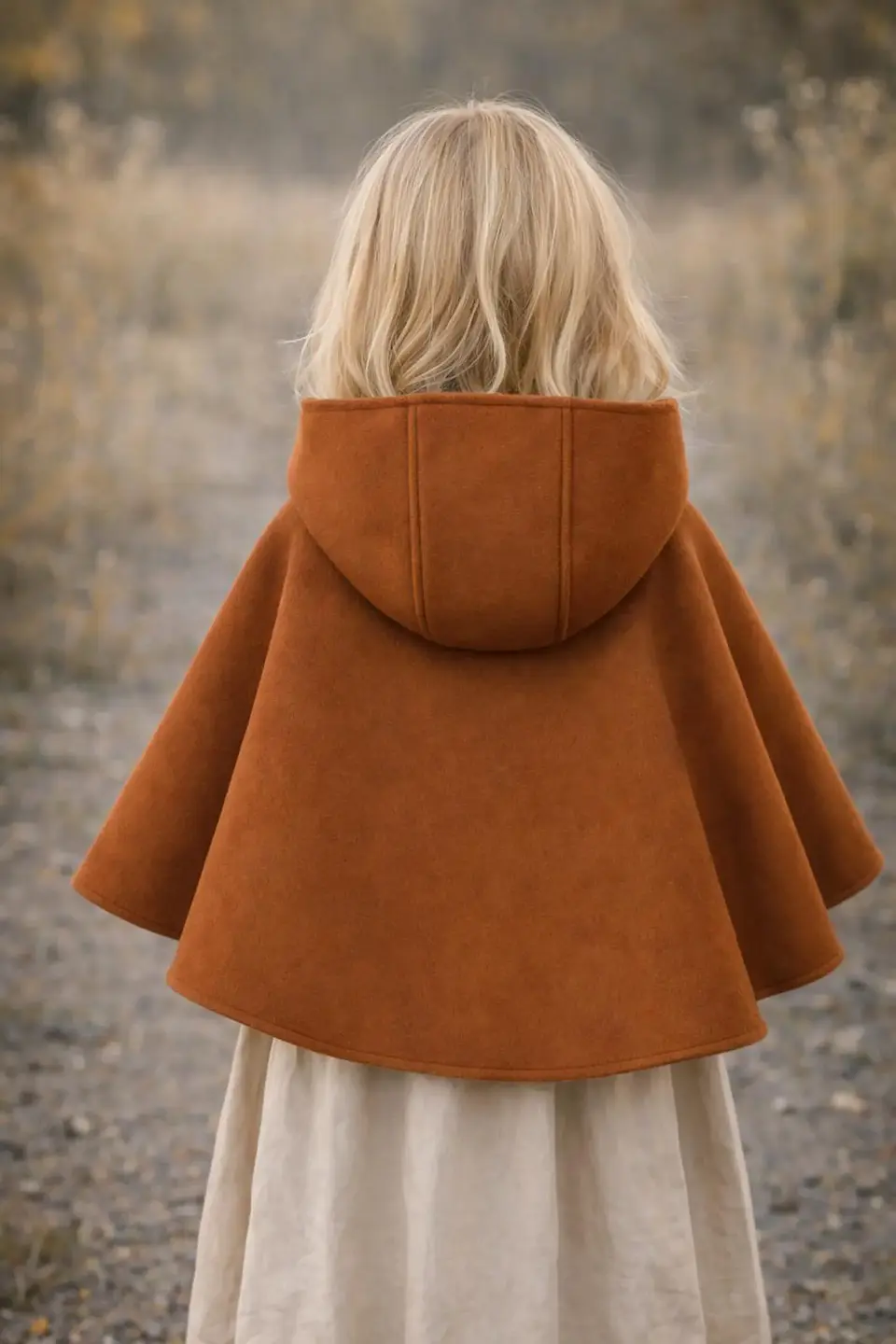 Girls Hooded Cape Sewing Pattern 3