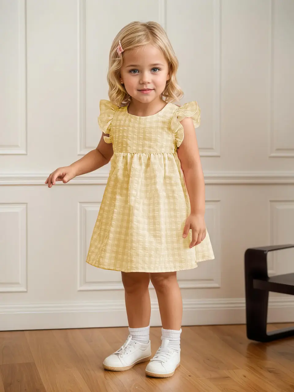 Girls Flutter Sleeve Dress Sewing Pattern 2