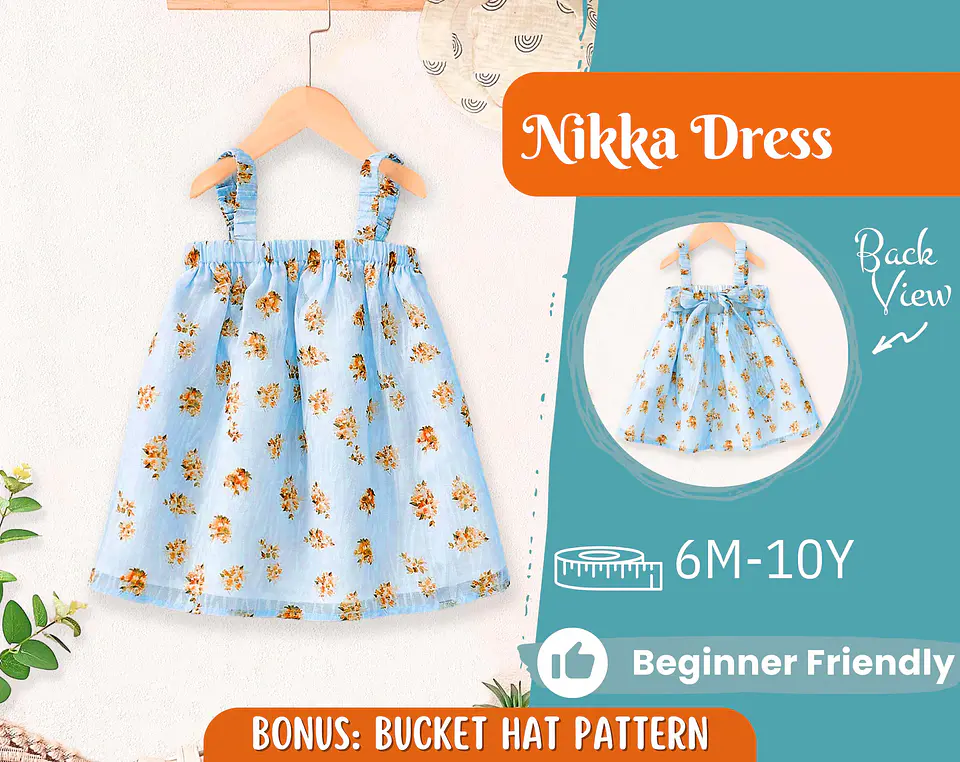 Baby Girls Ruffle Strap Sundress Sewing Pattern 1