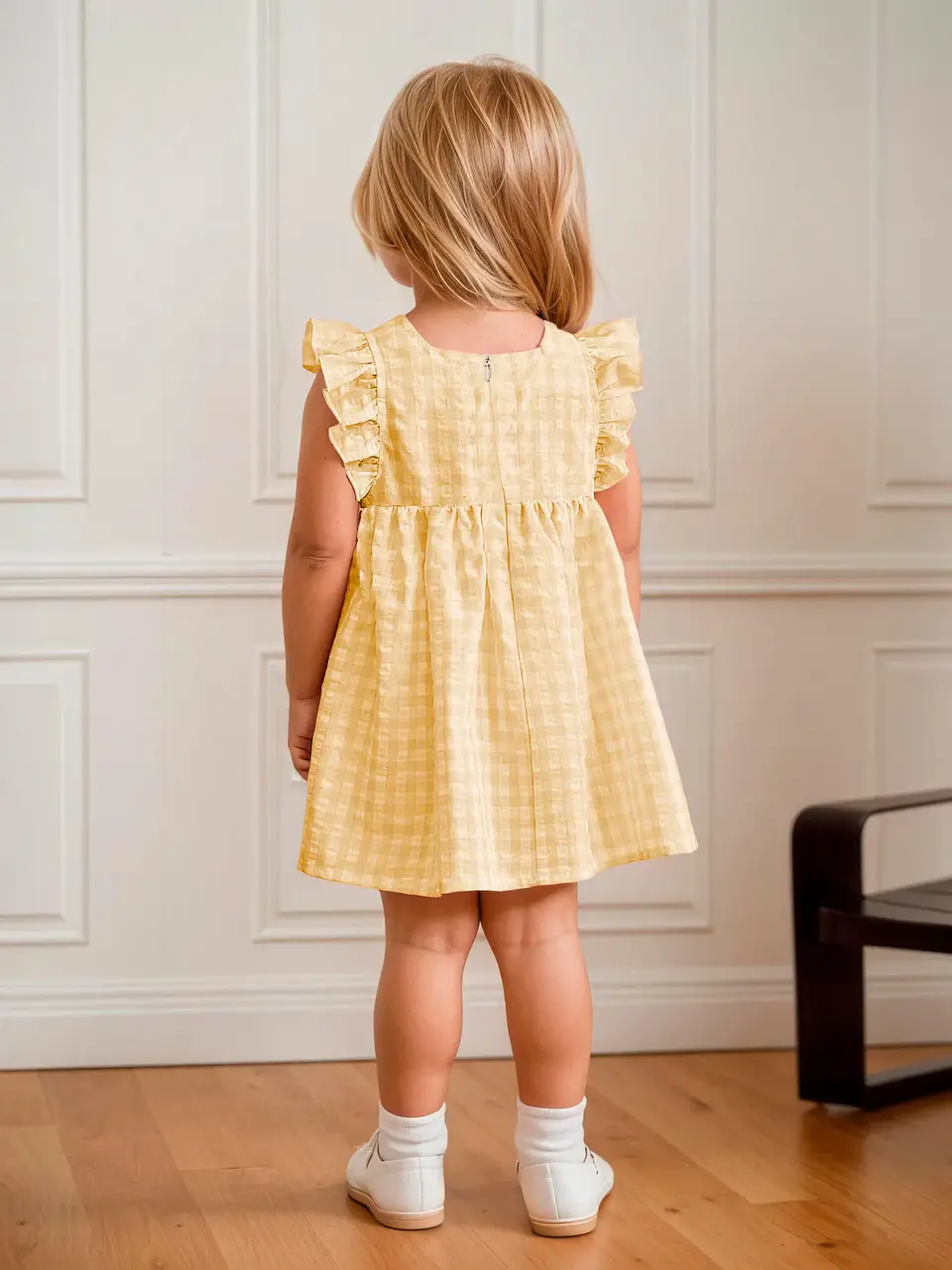 Girls Flutter Sleeve Dress Sewing Pattern 3
