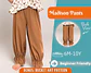 Kids Gathered Cuff Pants Sewing Pattern - thumbnail 1