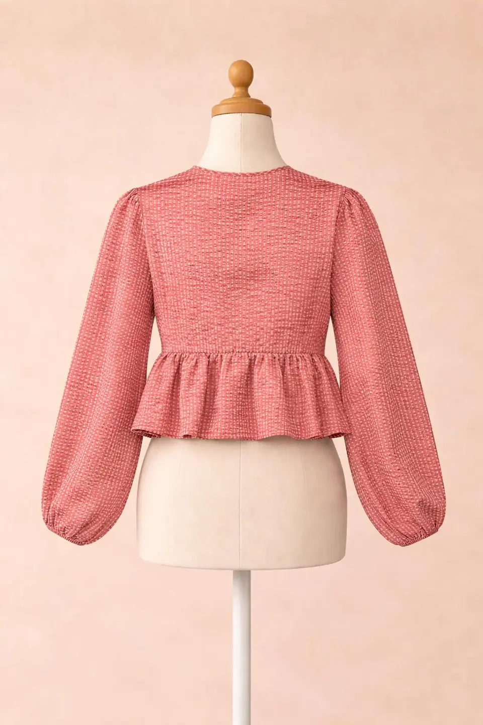 Girls Bow Front Peplum Top Sewing Pattern 3