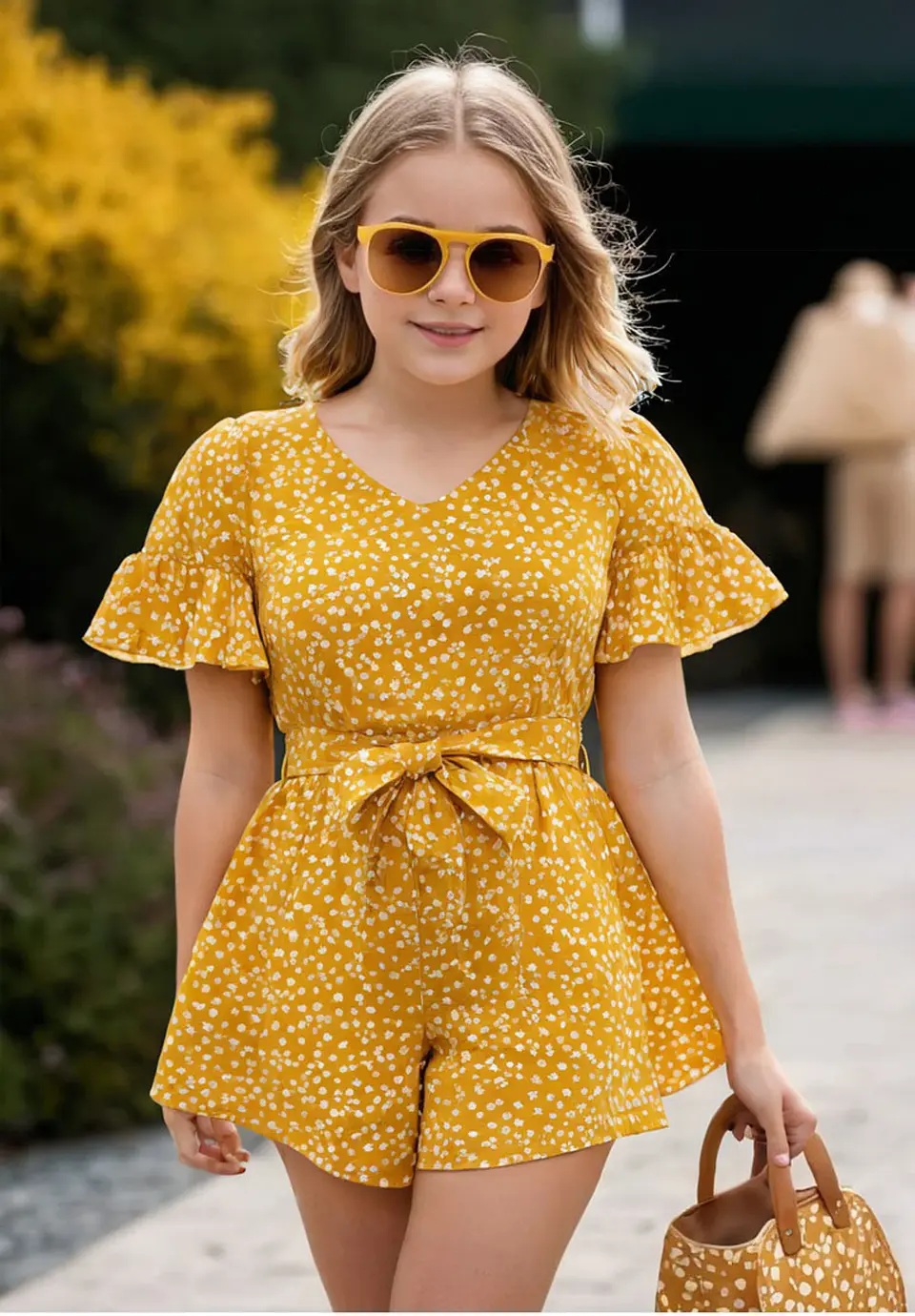 Girls Flutter Sleeve Romper Sewing Pattern 2