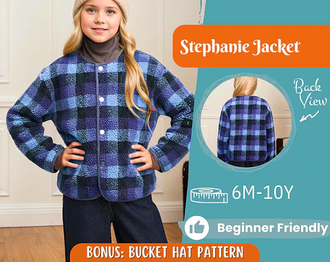 Girls Teddy Fleece Jacket Sewing Pattern