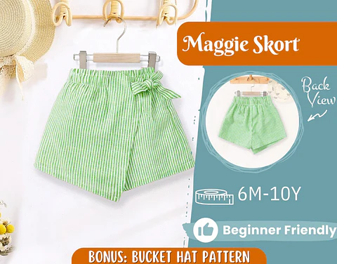 Skort Sewing Pattern for Kids