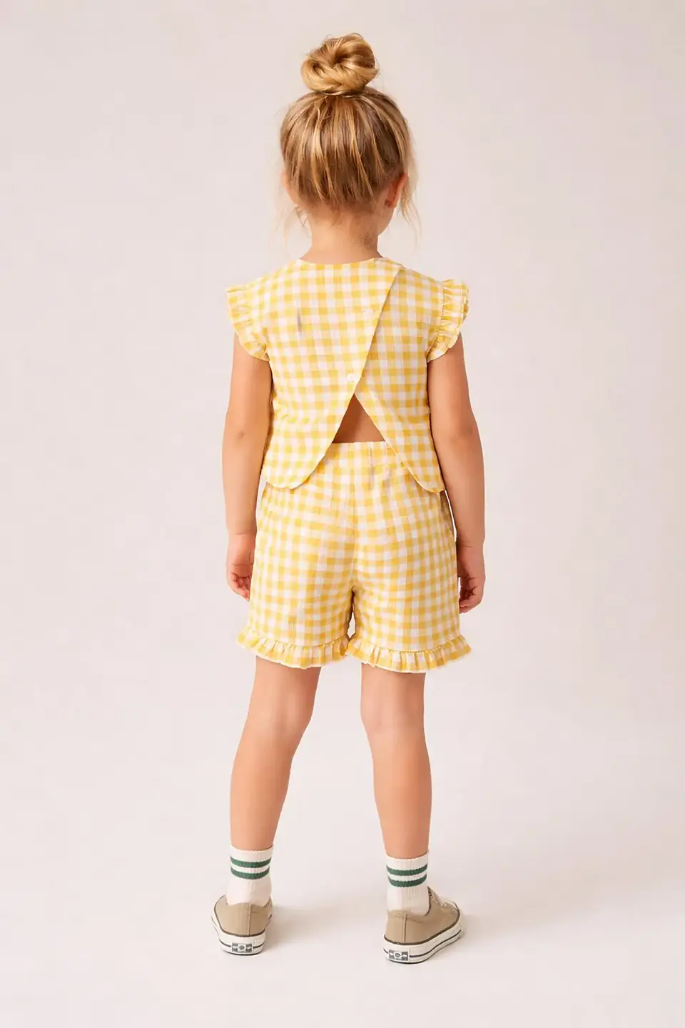 Girls Open Back Top & Ruffle Shorts Sewing Pattern 3