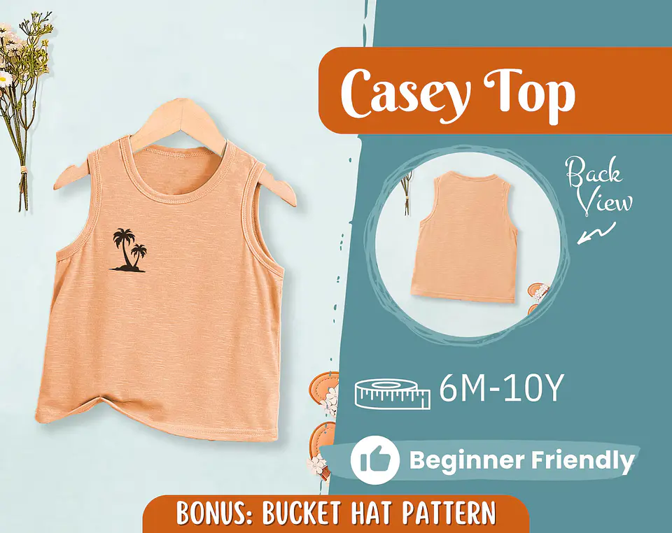 Kids Tank Top Sewing Pattern 1