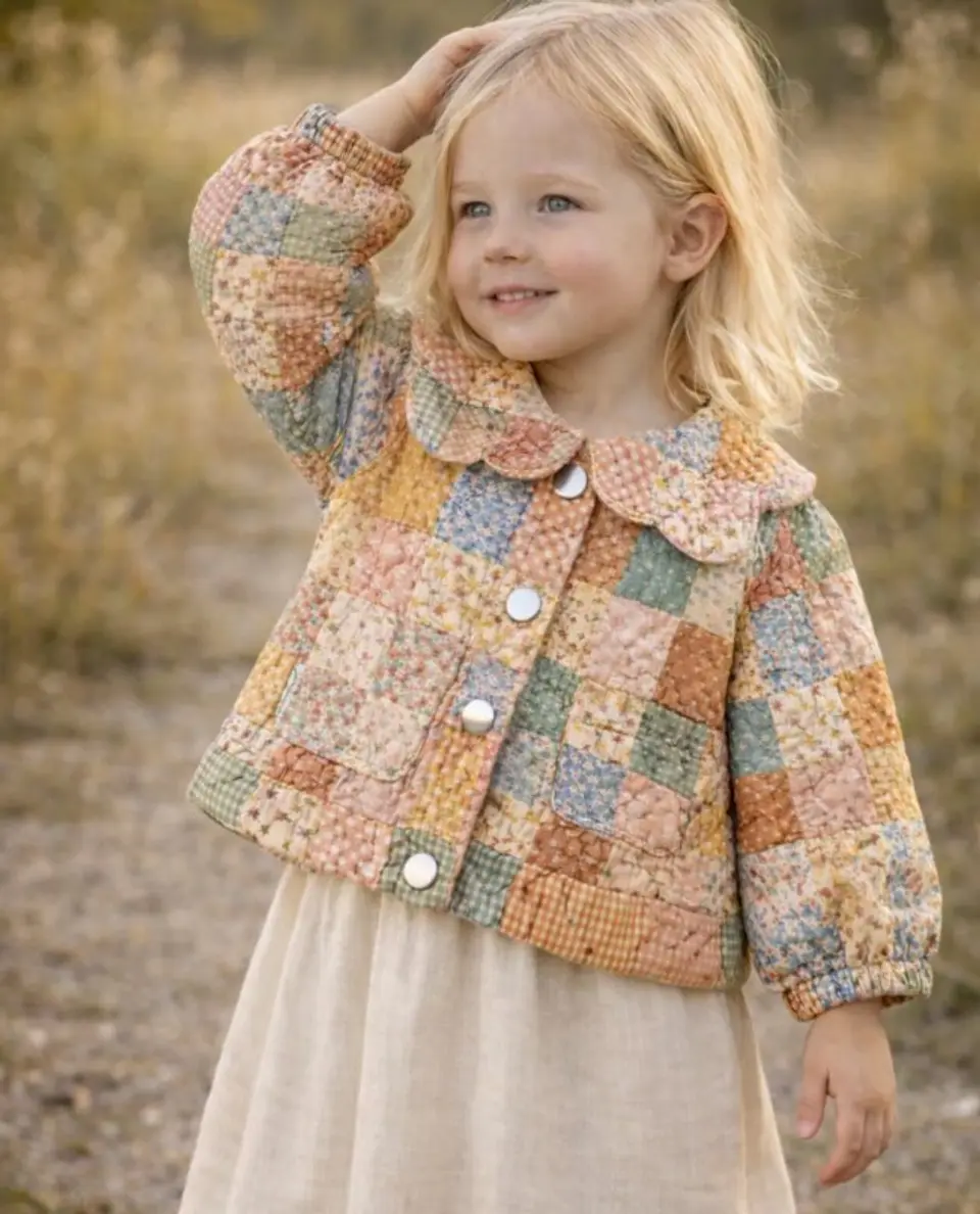 Quilted Jacket Sewing Pattern for Kids 4