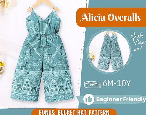 Girls Boho Jumpsuit Sewing Pattern