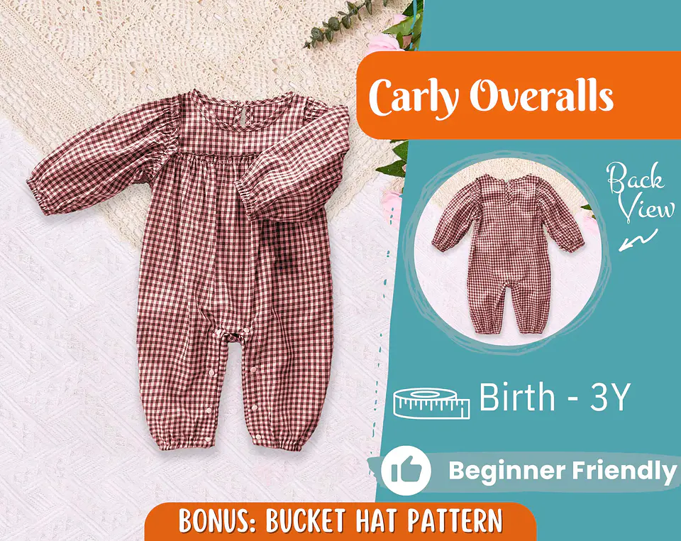 Baby Romper Sewing Pattern PDF 1