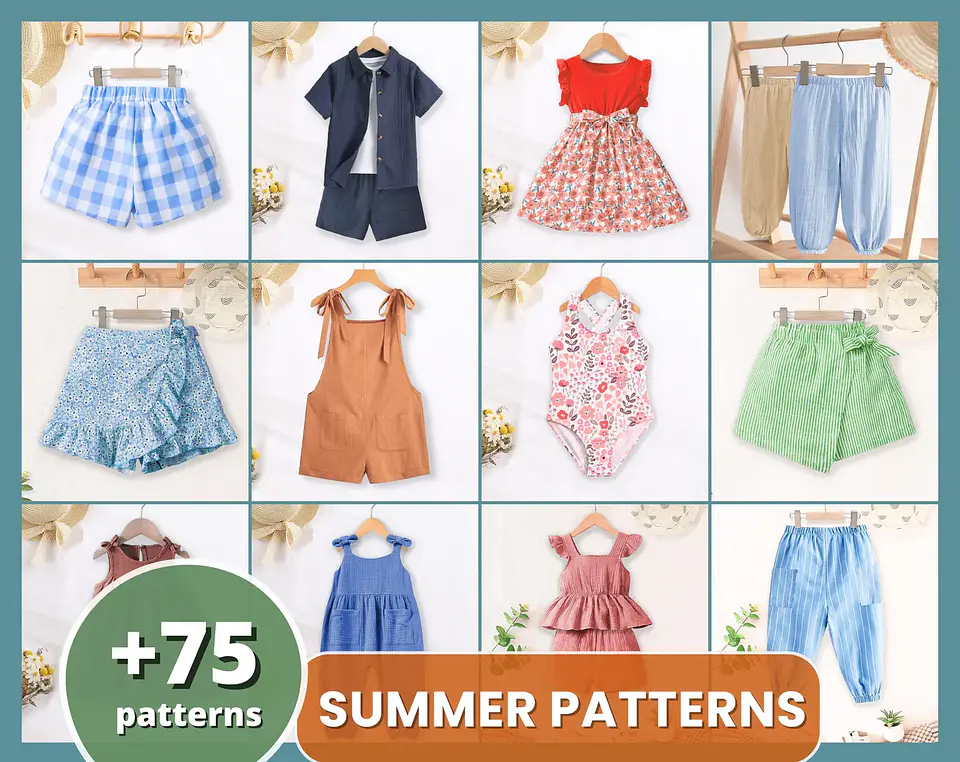 Kids Sewing Patterns Bundle, PDF Pattern 5